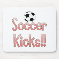 Soccer Kicks (pink) mousepads