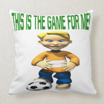 Soccer Kid Throw Pillow