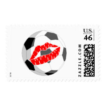 Soccer KIss (Red) Stamp