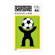 soccer man stamp