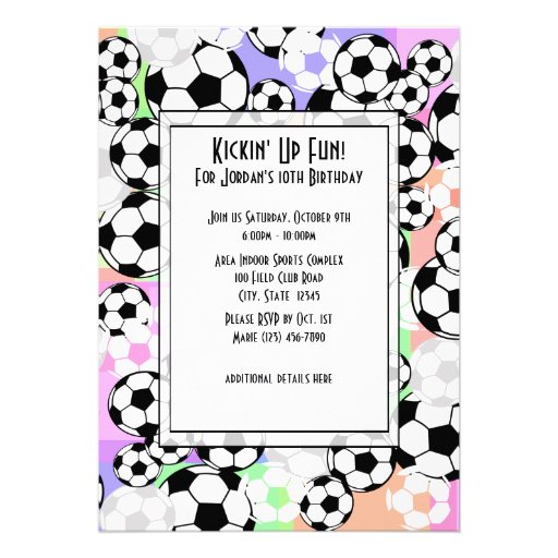Soccer Mania/ Color Personalized Invitation