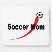 Soccer Mom (Red/Blk) Mouse Pads