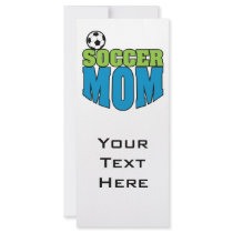 soccer mom text graphic rack cards