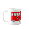 Soccer Mom Van (In Red) mugs by Eddys_Mad_Mugs Soccer Mom Van (In Red) mugs