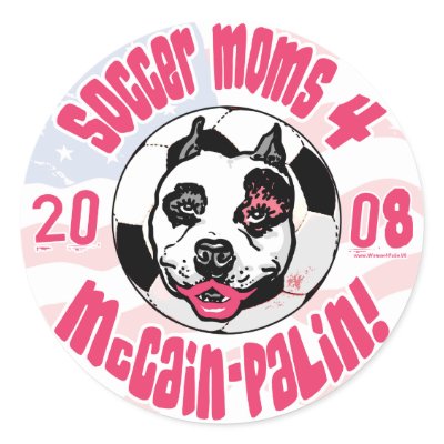 Soccer Moms 4 McCain Palin Round Sticker by Women4Palin