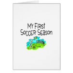 Soccer My First Soccer Season Stick Figues Greeting Card