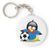 Soccer Penguin Keychain