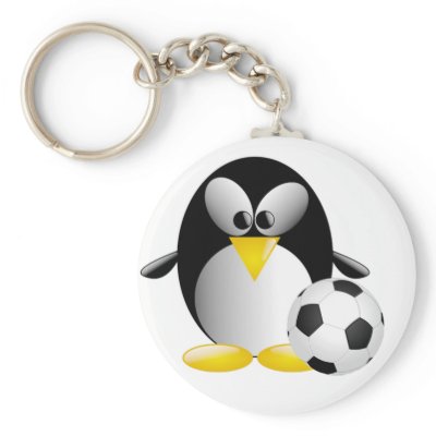 Soccer Penguin Keychain