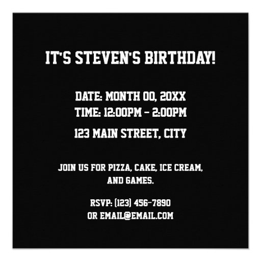 Soccer Personalized Invitation