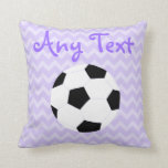 Soccer Pillow: Purple Custom