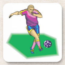 Soccer Player Beverage Coasters