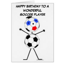 Soccer Player Birthday Greeting Card