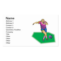 Soccer Player Business Card
