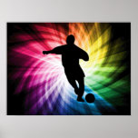 Soccer Player; colorful Posters