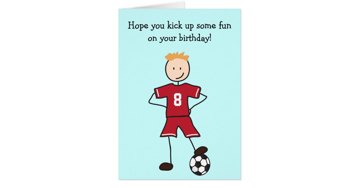Soccer Player Happy Birthday Card Zazzle