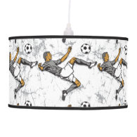 Soccer Player Kicking Ball Pendant Lamp