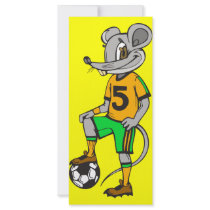 Soccer Player Mouse Custom Rack Cards