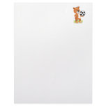 soccer player teddy bear cartoon graphic letterhead template