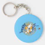 Soccer players Argentinian sun flag gifts Keychain