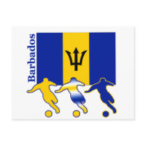 Soccer Players -  Barbados postcards