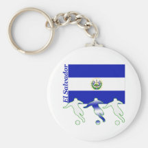 Soccer Players - El Salvador Keychain