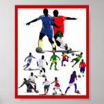 Soccer-players-in-Vector Posters