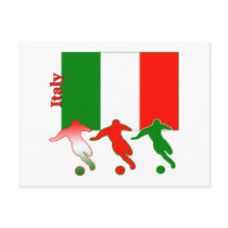 Soccer Players - Italy postcards