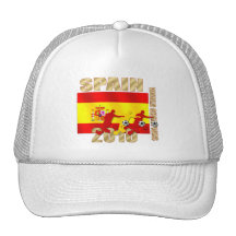 Soccer players Spain 2010 Bend it Futbol Art Hat