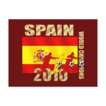 Soccer players Spain 2010 Bend it Futbol Art postcards