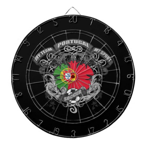 Soccer Portugal Dartboard With Darts