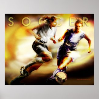 Soccer Poster - Women in Sports series
