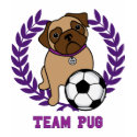 Soccer Pug Tees (purple) Team Pug t-shirts