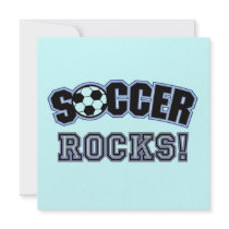 Soccer Rocks T shirts and Gifts Custom Invitations