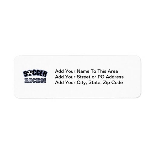 Soccer Rocks T shirts and Gifts Return Address Labels