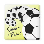 SOCCER RULES Sq Magnet/Yellow