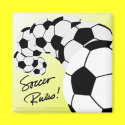 SOCCER RULES Sq Magnet/Yellow