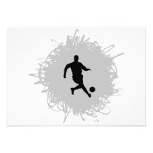 Soccer Scribble Style Custom Invites
