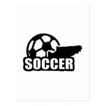 Soccer shoe ball postcard