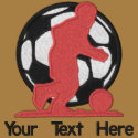 Soccer Silhouette embroidered shirts by Embroidery4U Soccer Silhouette embroidered shirts