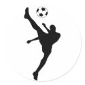 soccer silhouette. stickers