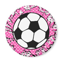 soccer splat. fridge magnet