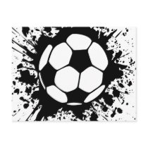 soccer splat. postcard