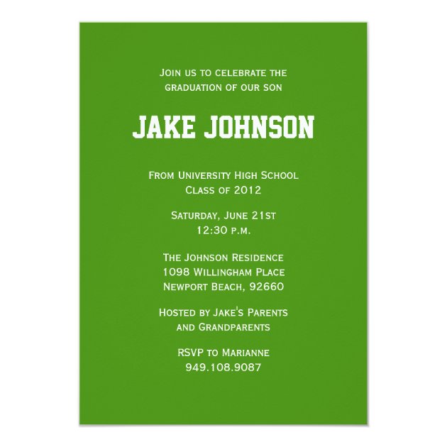 Soccer Sports Graduation Invitation Announcement