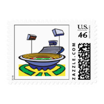 Soccer Stadium Postage Stamp