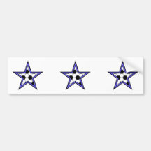 soccer star blue bumper sticker