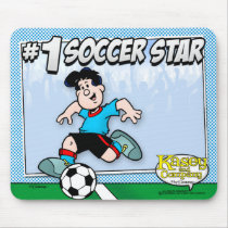 Soccer Star Boy mousepads by Kasey_and_Company Soccer Star Boy mousepads