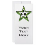 soccer star green full color rack card