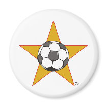 Soccer Star magnets by bloomzlebee Soccer Star magnets