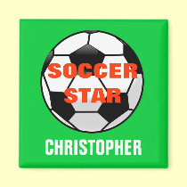 Soccer Star Personalized Magnet magnets