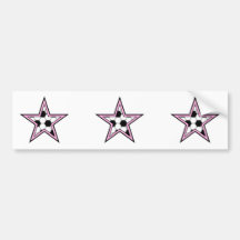 soccer star pink bumper stickers